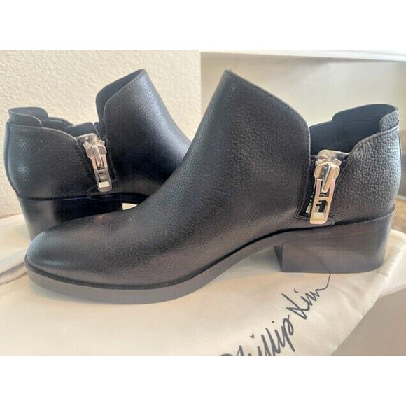 3.1 Phillip Lim Womens Alexa Black Leather Ankle Booties 37 EU / 6.5 US NEW $495 - Picture 3 of 10